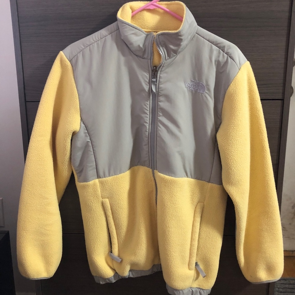 Girls Yellow North Face Fleece